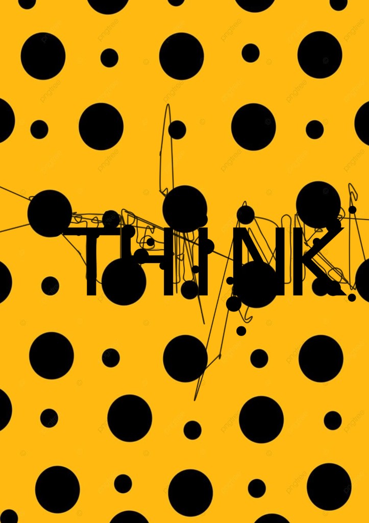 Poster sample yellow background black dots